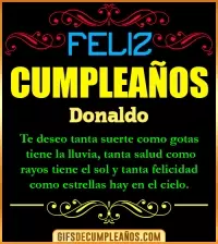 GIF Frases de Cumpleaños Donaldo
